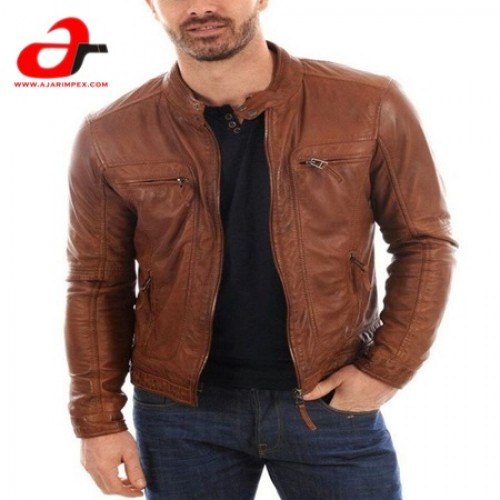 Mens Stylish Fashion Real Leather Jacket For Gents 