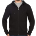 Men's Full-Zip Hooded Men Fleece Long Sleeve Fleece Hip Hop hood with Pockets Hood Black 