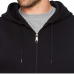 Men's Full-Zip Hooded Men Fleece Long Sleeve Fleece Hip Hop hood with Pockets Hood Black 