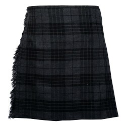 8 YARD TARTAN MENS KILT HIGHLAND TARTAN KILT Grey Wash13 OZ