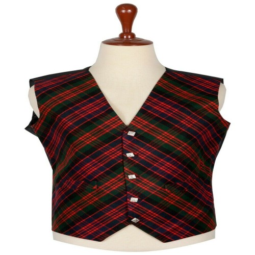 MEN FASHIONS TARTAN WAISTCOAT MacDonald