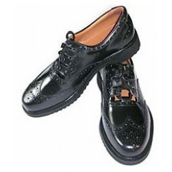 Ghillie Brogues Black Leather& PU Ghillie Brogues Scottish Kilt Shoes