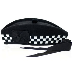 Glengarry Cap Dieced White & Black