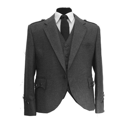 Argyle Blazer Dark Grey Jacket with vest