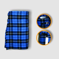 8 YARD TARTAN MENS KILT HIGHLAND TARTAN KILT Blue Ramsey 13 OZ