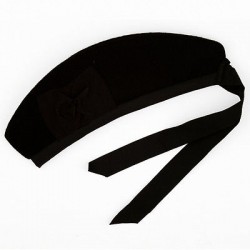 Glengarry Cap black with Red pom